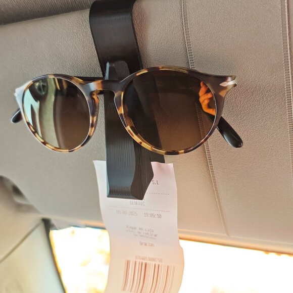 Car Sun Visor Glasses Holder Clip Sun glass & Ticket Organizer Any Vehicle - Picture 2 of 9